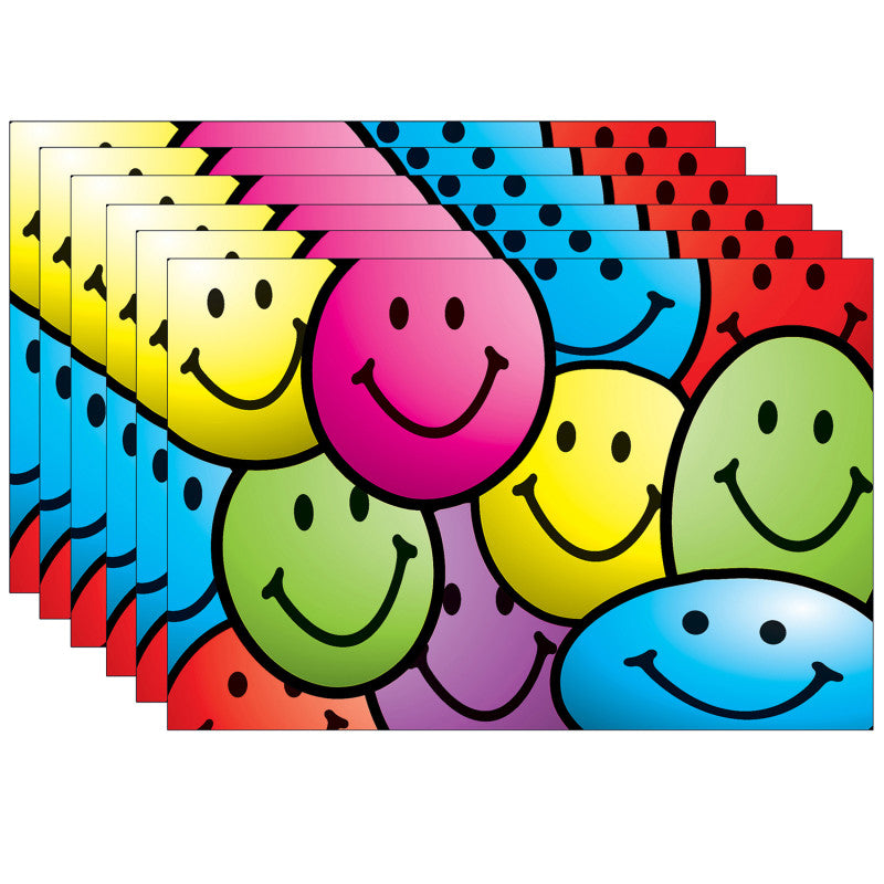 TEACHER CREATED RESOURCES - Smiley Faces Postcards, 30 Per Pack, 6 Packs