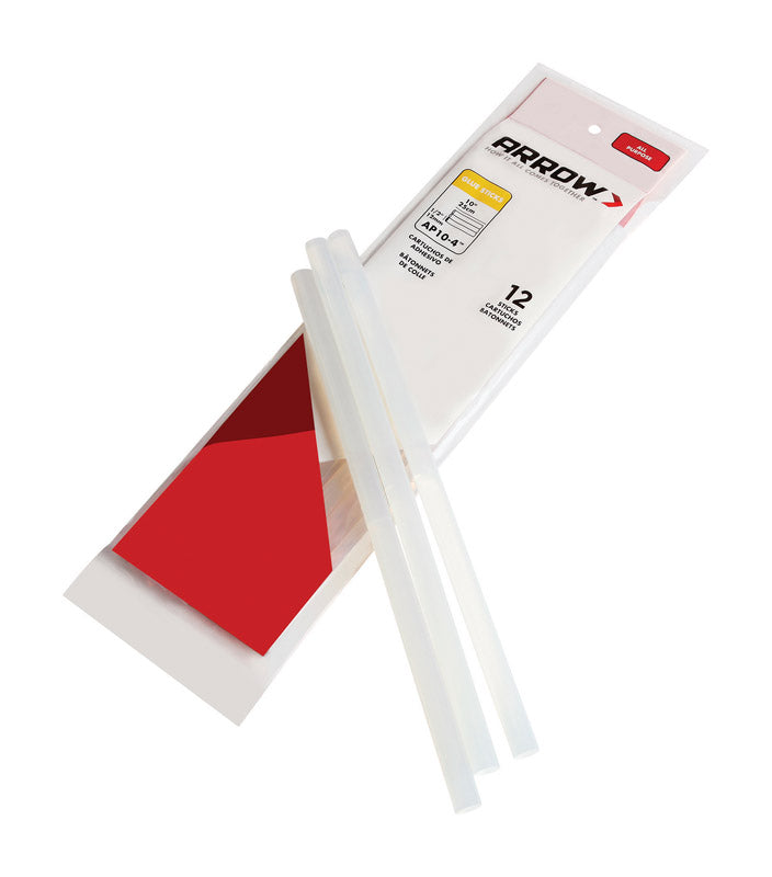 ARROW FASTENER - Arrow 0.5 in. D X 10 in. L All Purpose Glue Sticks Clear 12 pk