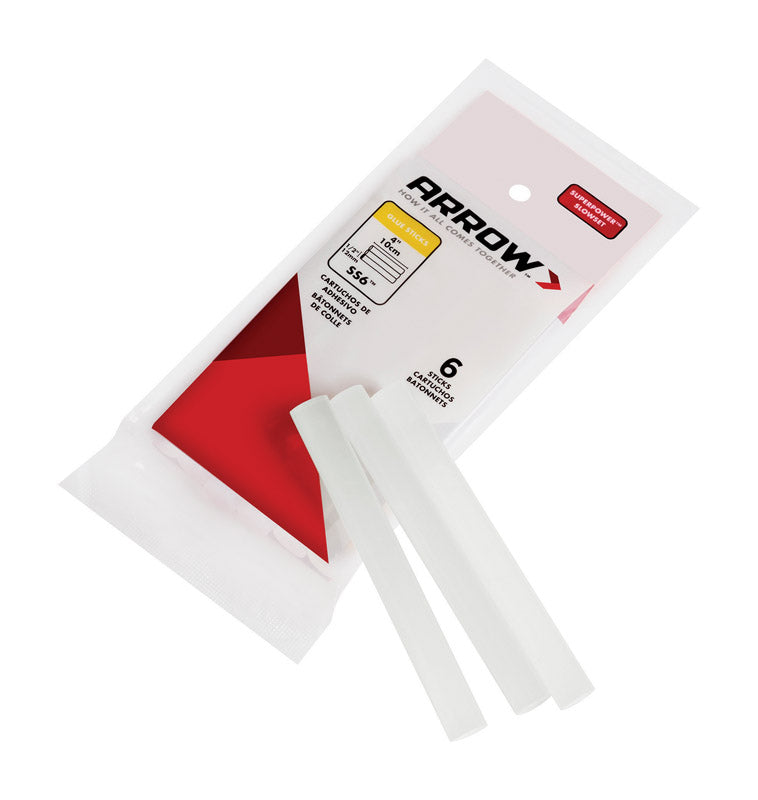 ARROW FASTENER - Arrow 0.5 in. D X 4 in. L Glue Sticks Clear 6 pk