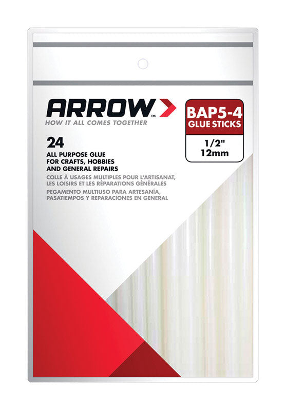 ARROW FASTENER - Arrow 0.5 in. D X 4 in. L All Purpose Glue Sticks Clear 24 pk