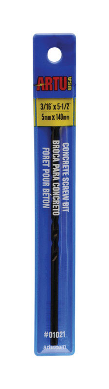 ARTU - ARTU 3/16 in. X 5-1/2 in. L Tungsten Carbide Tipped Multi-Purpose Drill Bit Straight Shank 1 pc