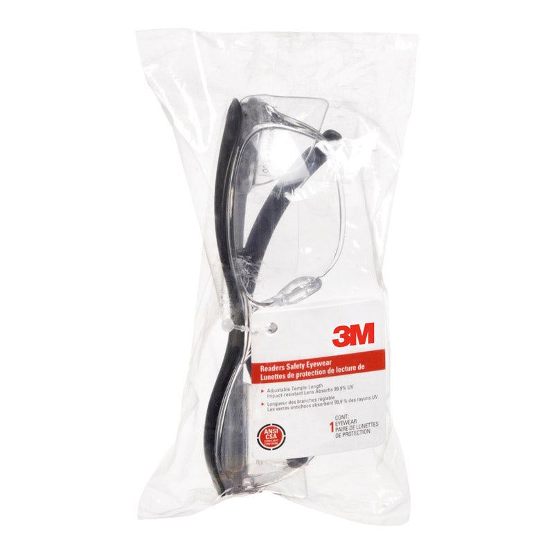 3M - 3M Anti-Fog Safety Readers Clear Lens Black Frame 1 pc [91192H1-C]