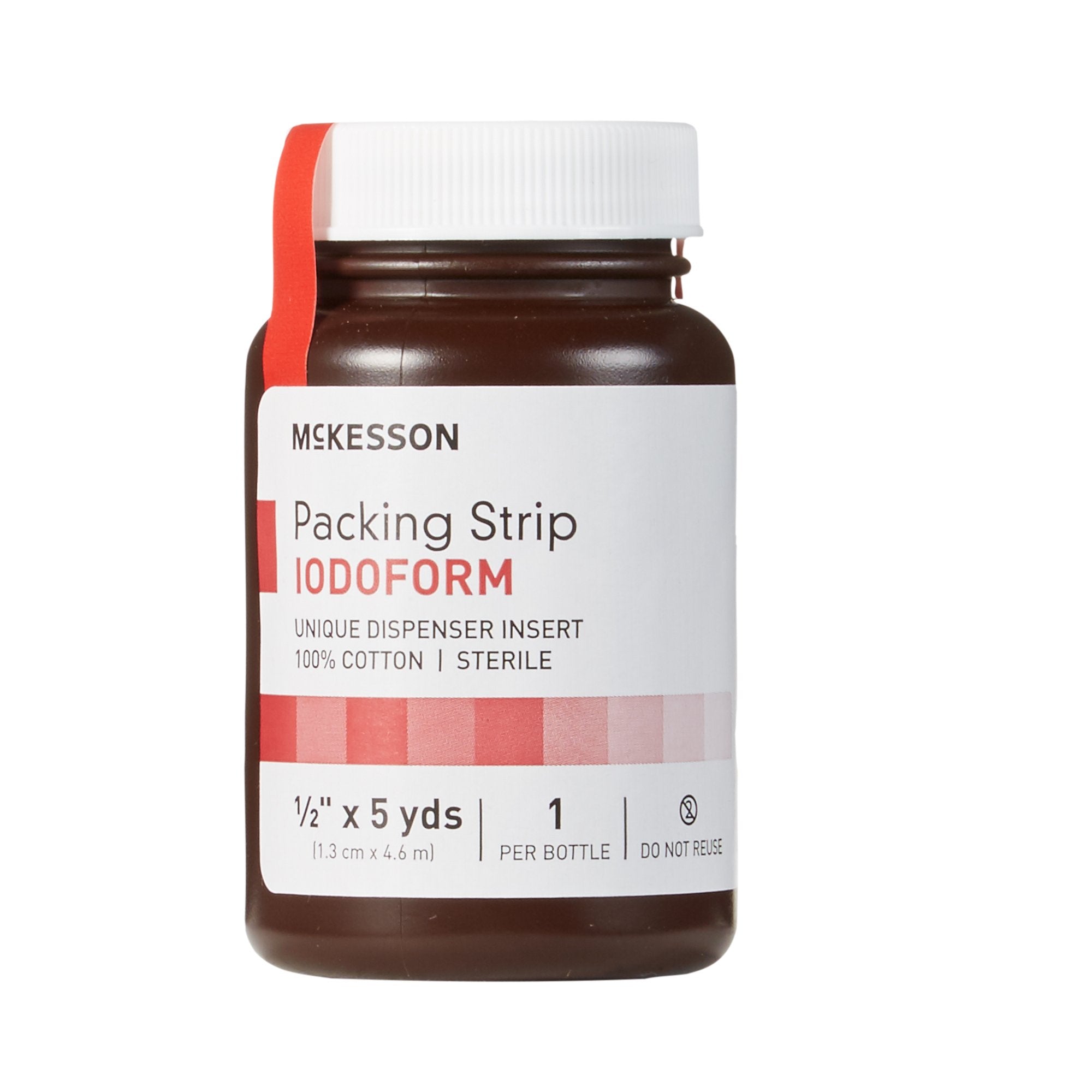 McKesson Brand - Wound Packing Strip McKesson Iodoform 1/2 Inch X 5 Yard Sterile Antiseptic [1/BT]