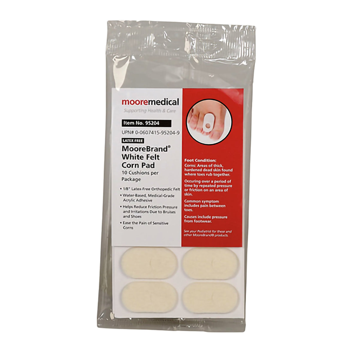 McKesson Brand - Corn Pad McKesson Pedi-Pad Size 101-A Adhesive Foot [10/PK]