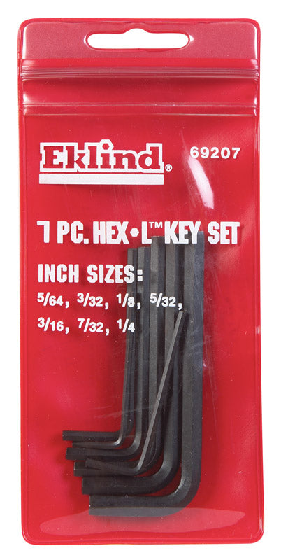 EKLIND - Eklind Hex-L 5/64 to 1/4 in. SAE Short Arm Hex L-Key Set 7 pc - Case of 6 [69207]
