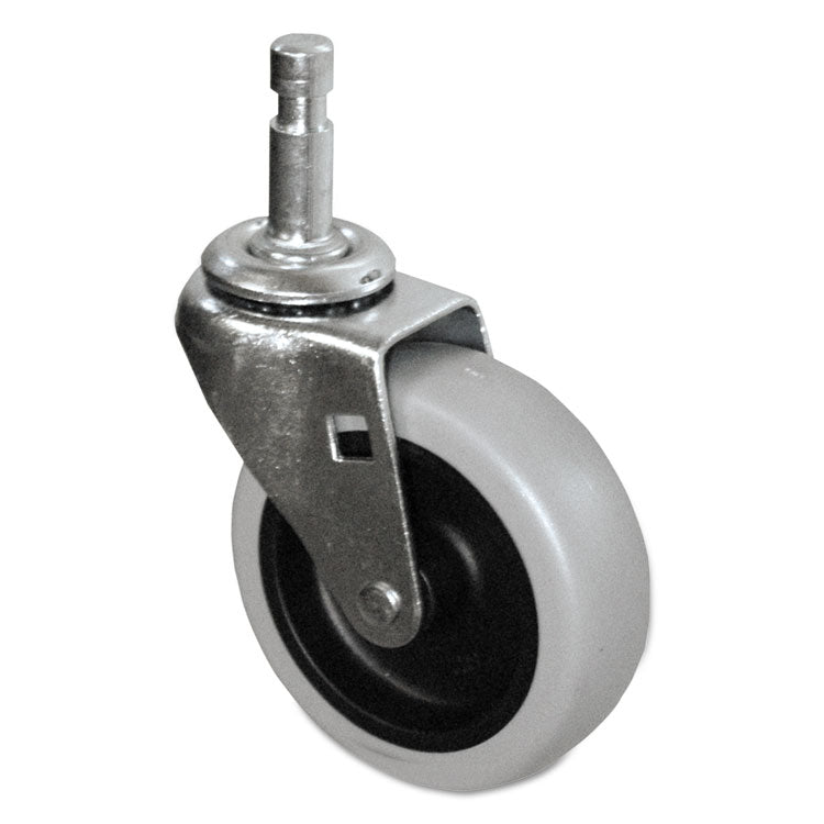 Rubbermaid Commercial - Mop Bucket/Wringer Replacement Caster, Grip Ring Type C Stem, 3" Wheel, Black/Gray/Silver