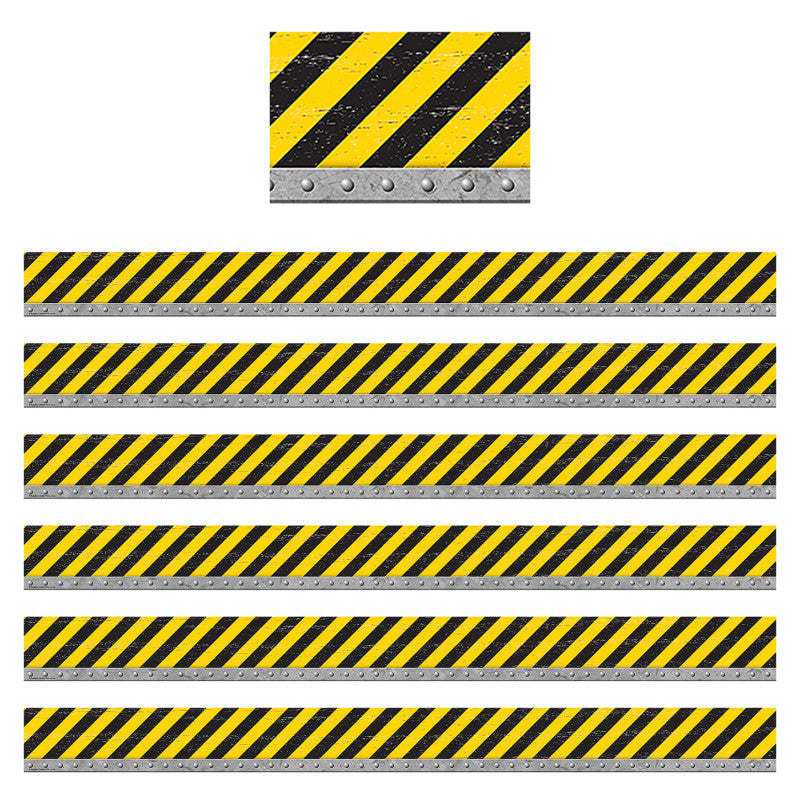 TEACHER CREATED RESOURCES - Under Construction Straight Border Trim, 35 Feet Per Pack, 6 Packs