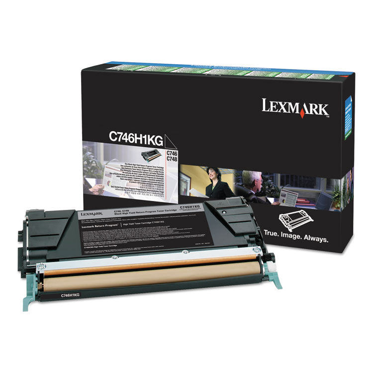 Lexmark - C746H1KG Return Program High-Yield Toner, 12,000 Page-Yield, Black