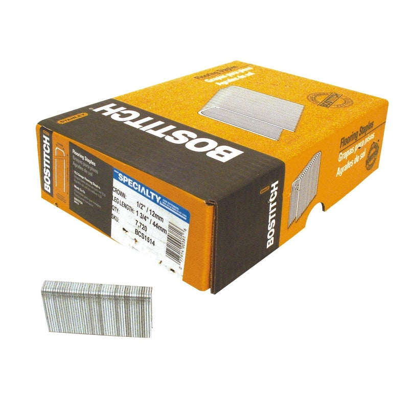 STANLEY BOSTITCH - Bostitch 1/2 in. W X 1-3/4 in. L Galvanized Steel Wire Staples 15.5 Ga.