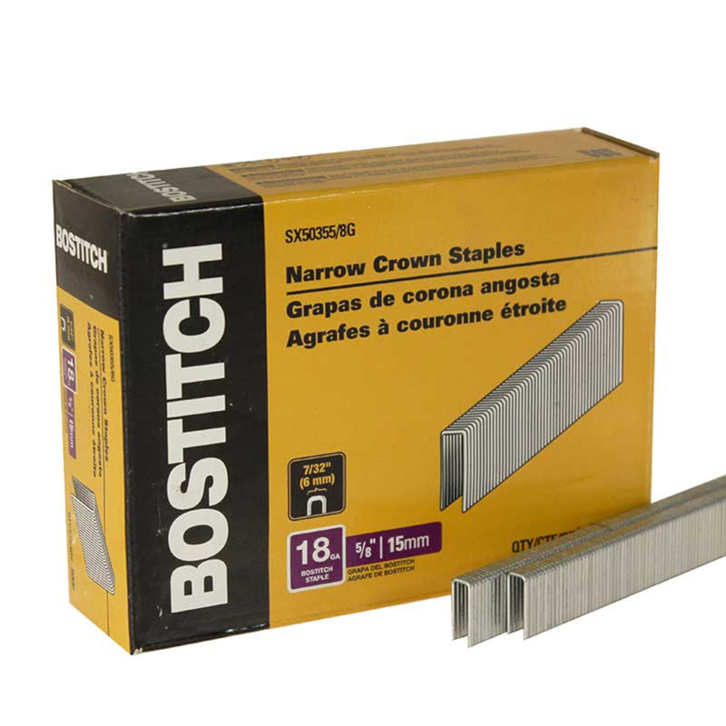 STANLEY BOSTITCH - Bostitch 7/32 in. W X 5/8 in. L Galvanized Steel Wire Staples 18 Ga.