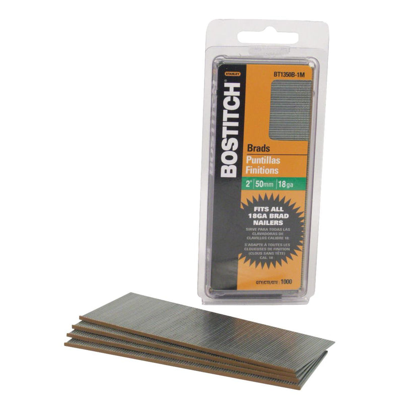 STANLEY BOSTITCH - Bostitch 18 Ga. X 2 in. L Coated Steel Brad Nails 1000 pk