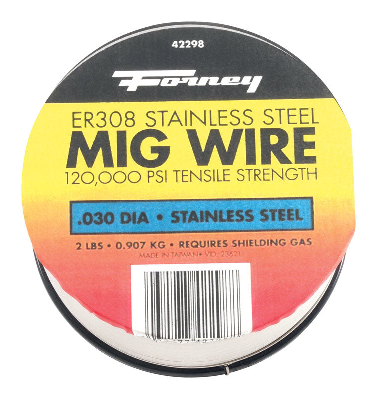 FORNEY - Forney 0.03 in. Stainless Steel MIG Welding Wire 120000 psi 2 lb