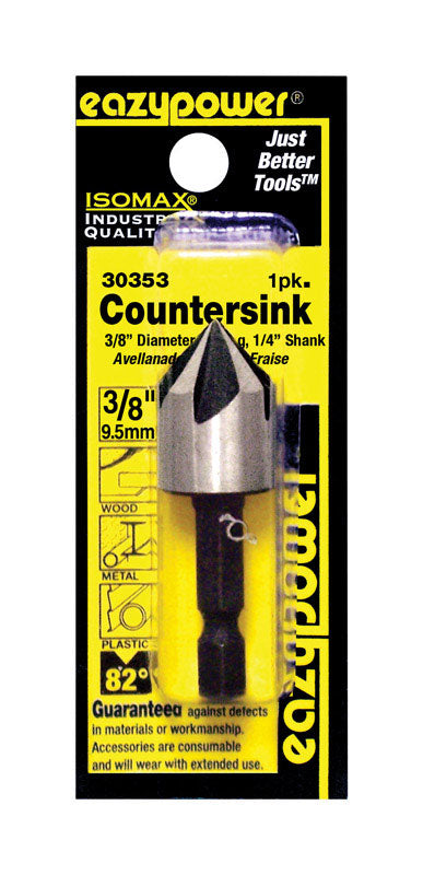 EAZYPOWER - Eazypower Isomax 3/8 in. Tool Steel Countersink Bit 1 pc
