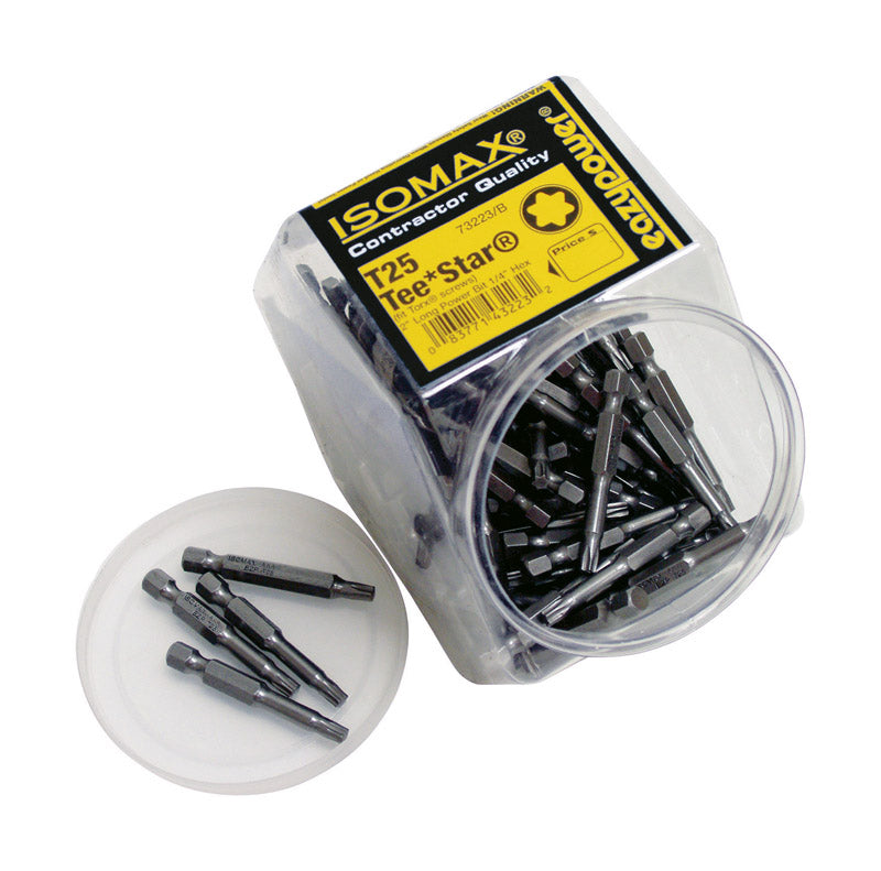 EAZYPOWER - Eazypower Isomax Torx T25 X 2 in. L Tee Star Impact Power Bit Steel 50 pk - Case of 50