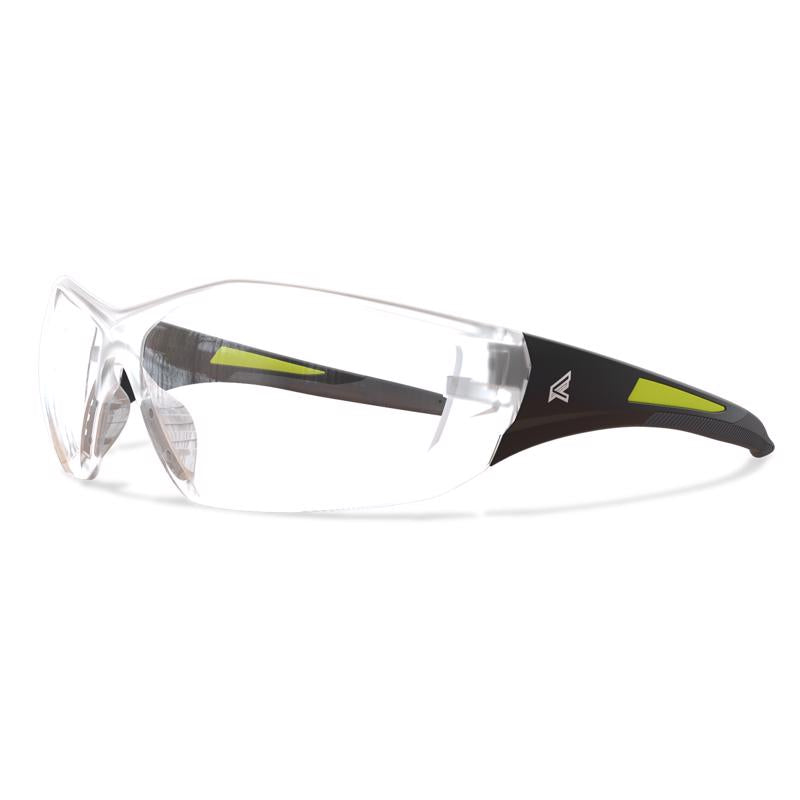 EDGE EYEWEAR - Edge Eyewear Delano G2 Wraparound Safety Glasses Clear Lens Black Frame 1 pc