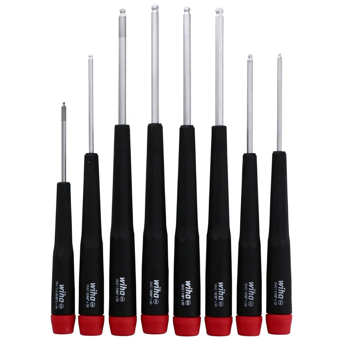 Wiha Precision Ball End Hex SAE Screwdriver Set (8 Piece Set)
