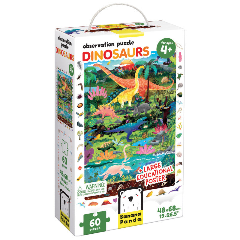BANANA PANDA - Observation Puzzle Dinosaurs, Age 4+