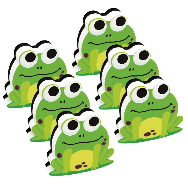 ASHLEY PRODUCTIONS - Magnetic Whiteboard Eraser, Frog, Pack of 6