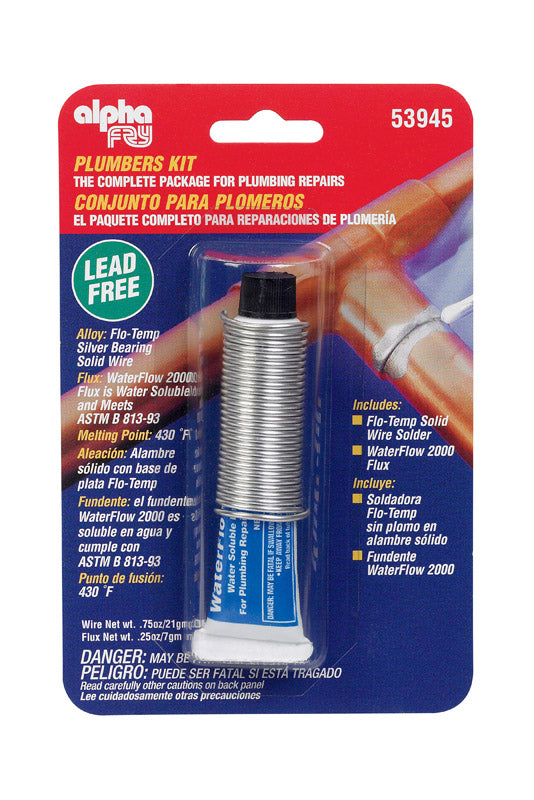 ALPHA FRY - Alpha Fry 0.75 oz Lead-Free Plumbers Kit 0.062 in. D Silver-Bearing Alloy 1 pc