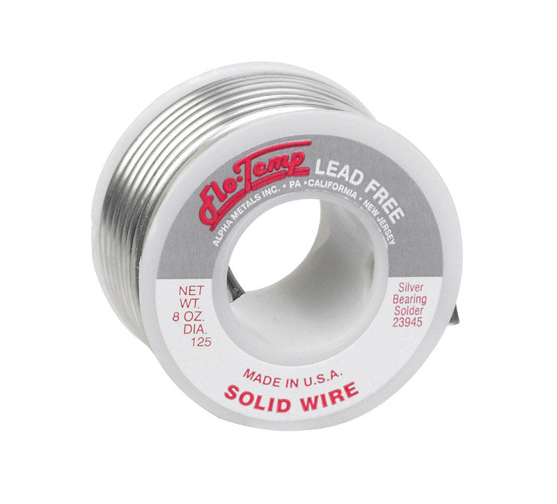 ALPHA FRY - Alpha Fry 8 oz Lead-Free Solid Wire Solder 0.125 in. D Silver-Bearing Alloy 1 pc