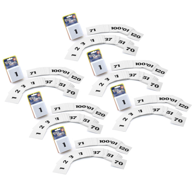 HYGLOSS - Pocket Chart Number Cards, 2" x 2", 100 Per Pack, 6 Packs