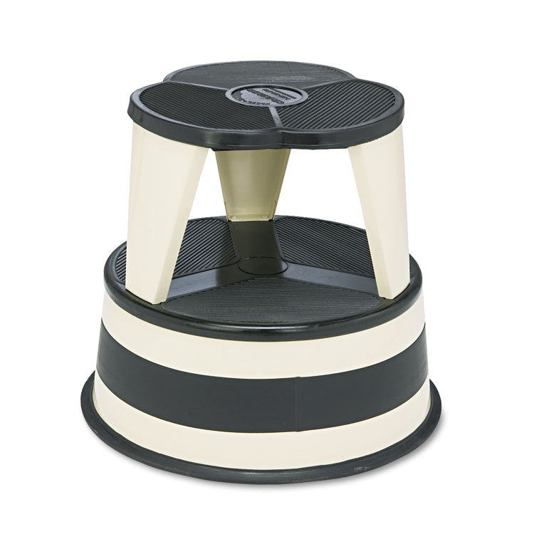 Cramer - Kik-Step Steel Step Stool, 2-Step, 350 lb Capacity, 16" Diameter x 14.25"h, Sand