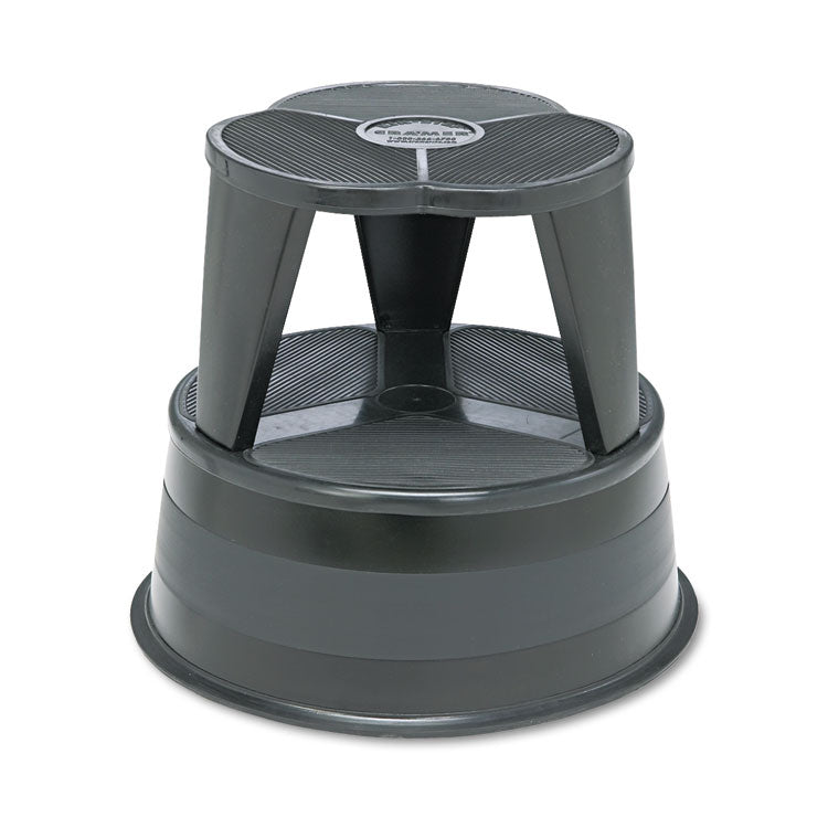 Cramer - Kik-Step Steel Step Stool, 2-Step, 350 lb Capacity, 16" Diameter x 14.25"h, Black