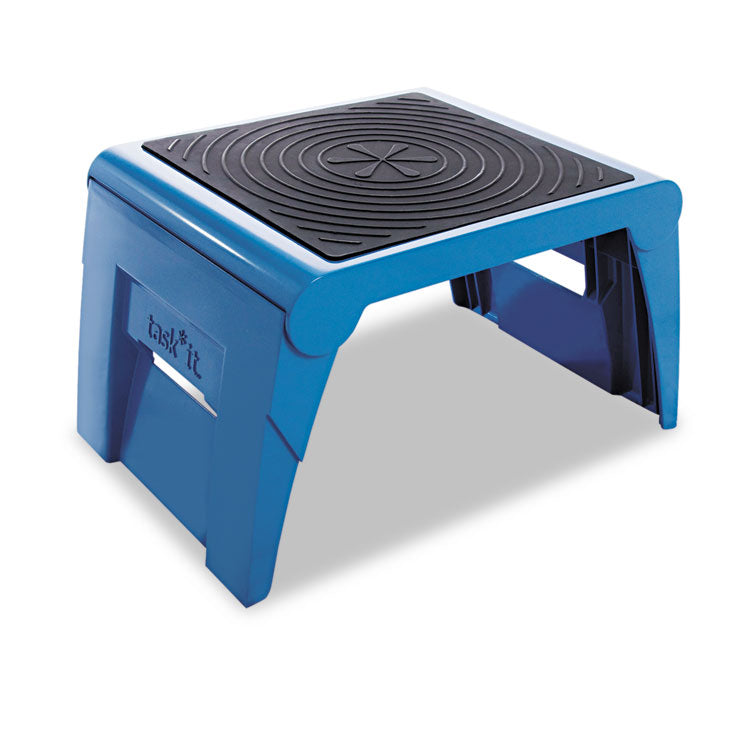 Cramer - Folding Step Stool, 1-Step, 300 lb Capacity, 14 x 11.25 x 9.75, Blue