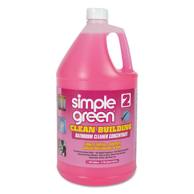 Simple Green - Clean Building Bathroom Cleaner Concentrate, Unscented, 1 gal Bottle, 2/Carton