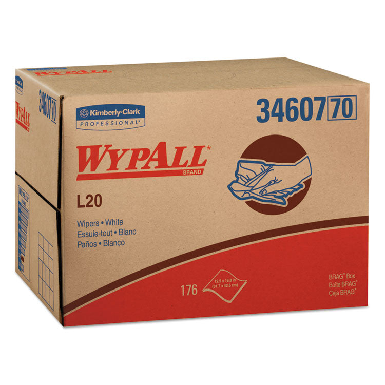 WypAll - L20 Towels, BRAG Box, Multi-Ply, 12.5 x 16.8, White, 176/Box