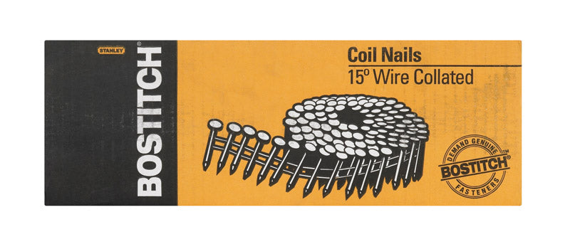 STANLEY BOSTITCH - Bostitch 2 in. Angled Coil Coated Framing Nails 15 deg 3600 pk
