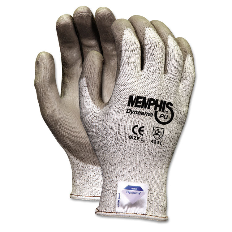 MCR Safety - Memphis Dyneema Polyurethane Gloves, X-Large, White/Gray, Pair