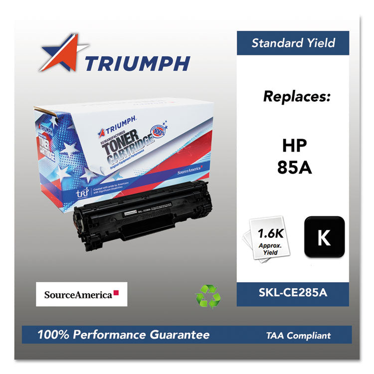 Triumph - 751000NSH1100 Remanufactured CE285A (85A) Toner, 1,600 Page-Yield, Black