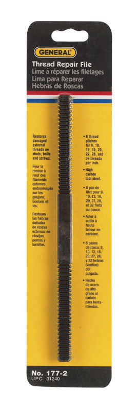 GENERAL - General 8-1/2 in. L X 7/16 in. W High Carbon Steel Assorted Thread Repair File 1 pc [177-2]