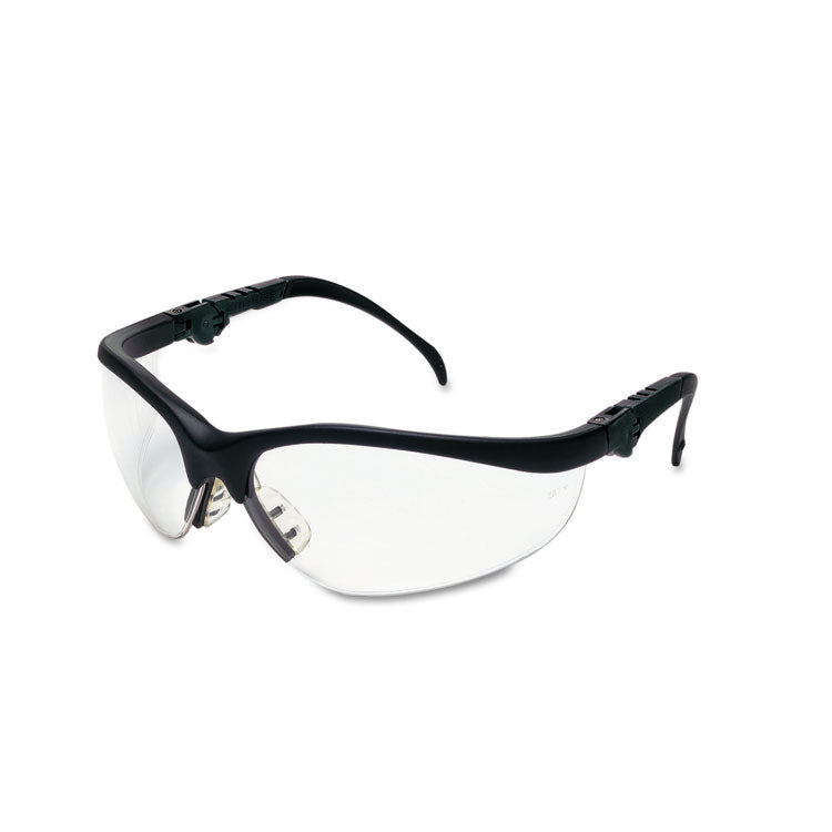 MCR Safety - Klondike Plus Safety Glasses, Black Frame, Clear Lens