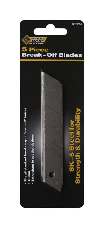 STEEL GRIP - Steel Grip 18 mm Steel Straight Edged Replacement Snap Blades 5 pk