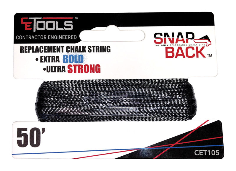 CE TOOLS - CE Tools SnapBack Braided Replacement Chalk String 50 ft.