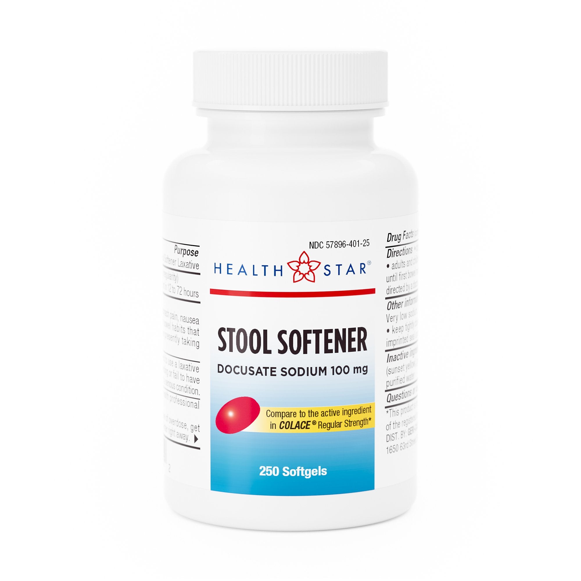 Geri-Care - Stool Softener McKesson Brand Softgel 250 per Bottle 100 mg Strength Docusate Sodium [1/BT]