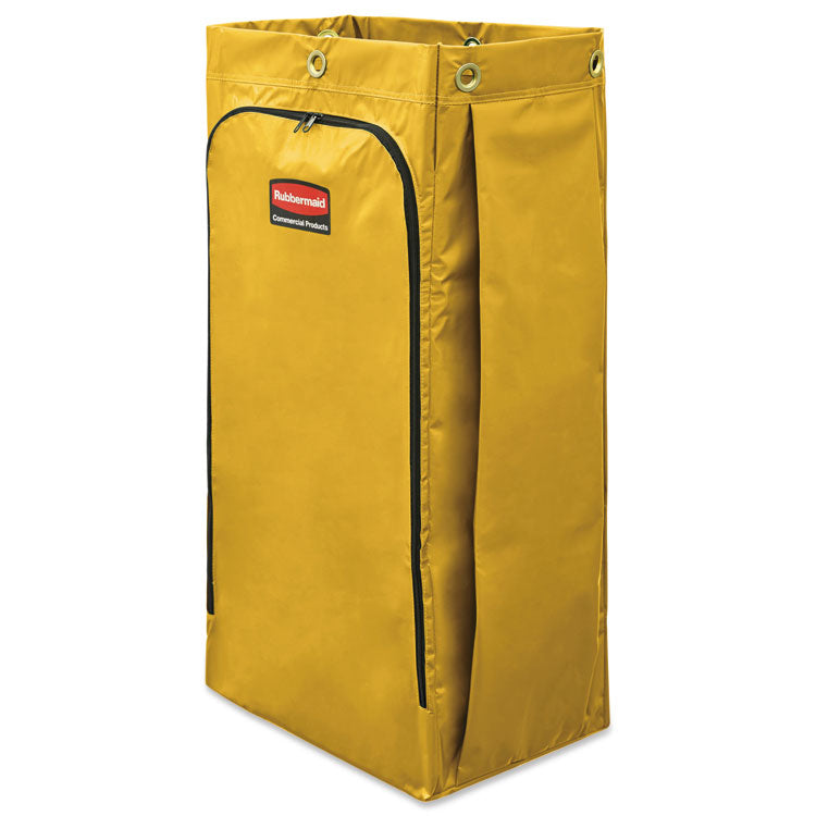 Rubbermaid Commercial - Vinyl Cleaning Cart Bag, 34 gal, 17.5" x 33", Yellow