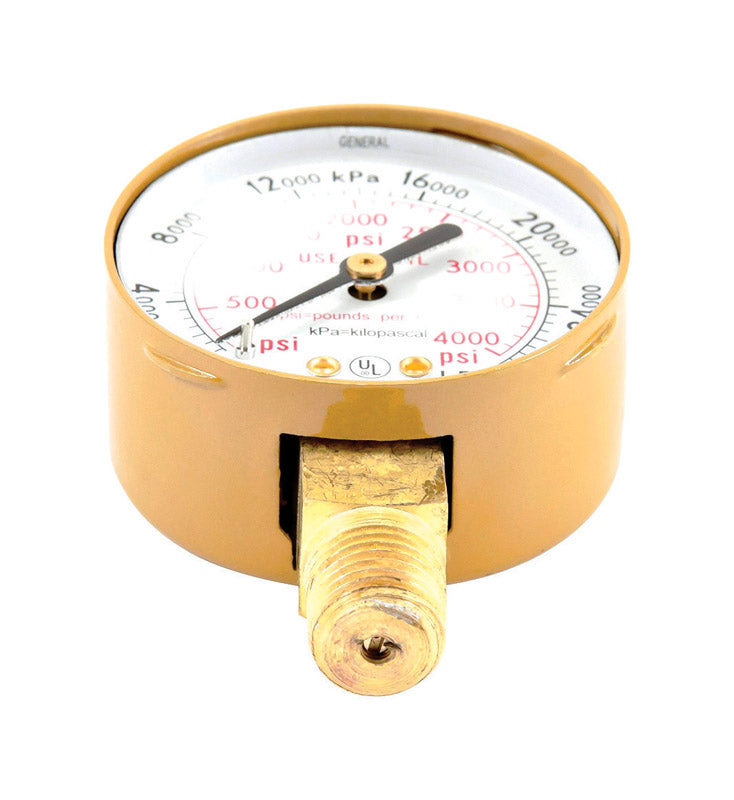 FORNEY - Forney 5.75 in. L X 3.88 in. W Oxygen Gauge Brass 1 pk