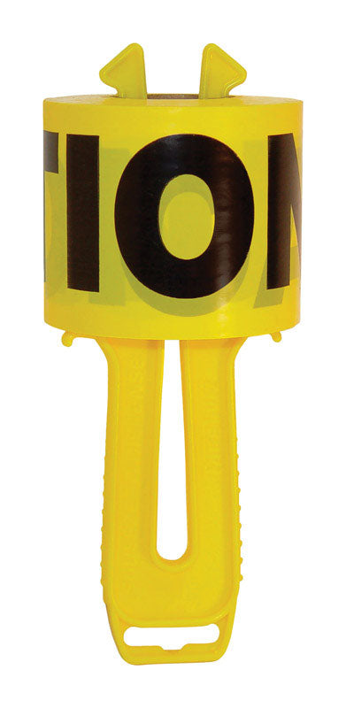 US TAPE - US Tape TapeWiz 300 ft. L X 1/2 in. W Plastic Caution Cuidado Barricade Tape and Reel Yellow