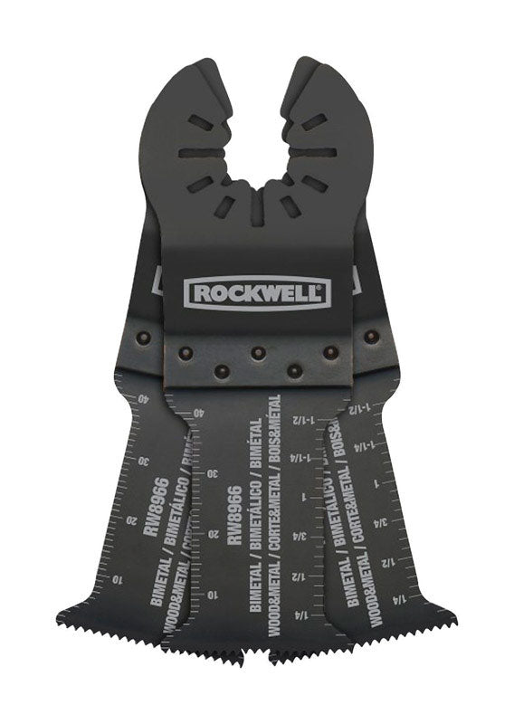 ROCKWELL - Rockwell 1-13/16 in. L Bi-Metal Plunge Cut Oscillating Blade 3 pk