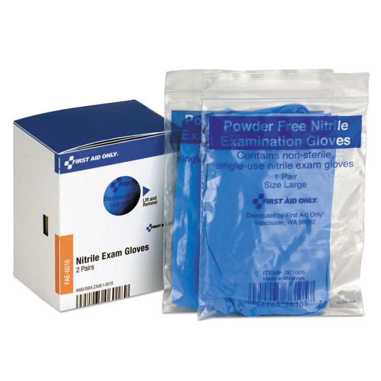 First Aid Only - SmartCompliance Nitrile Lightweight Gloves, One Size, 2/Box