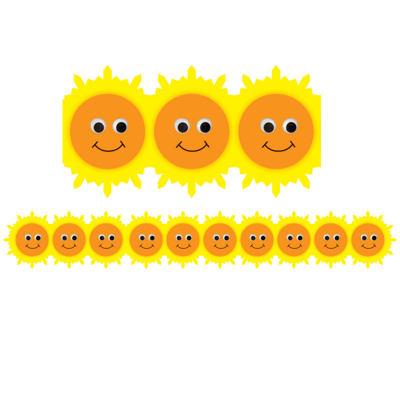 Happy Sun Die Cut Border, 12 Strips/36 Feet