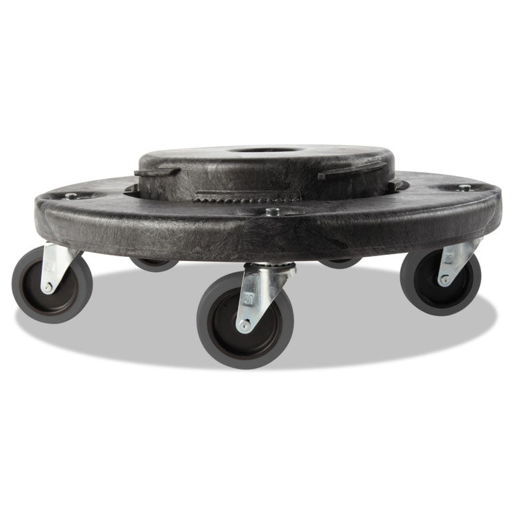 Rubbermaid Commercial - Brute Quiet Dolly, 250 lb Capacity, 18.25" Diameter x 6.63"h, Black