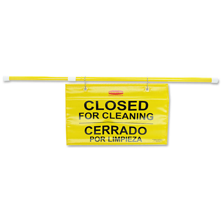 Rubbermaid Commercial - Site Safety Hanging Sign, 50 x 1 x 13, Multi-Lingual, Yellow