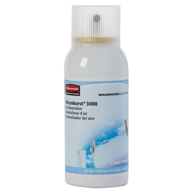Rubbermaid Commercial - Microburst 3000 Refill, Linen Fresh, 2 oz Aerosol Spray, 12/Carton