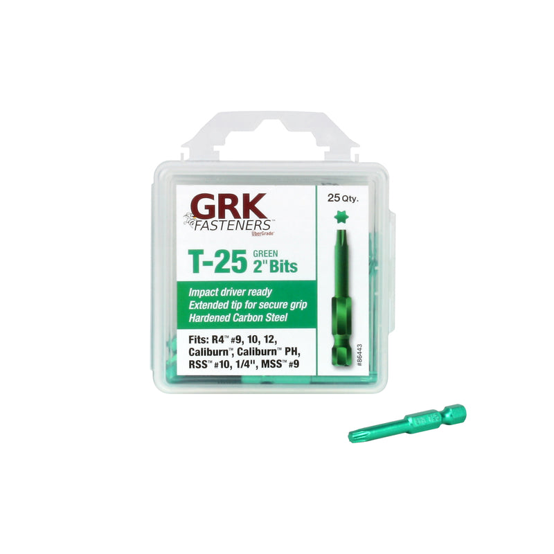ITW - GRK Fasteners Star T-25 X 2 in. L Power Screwdriver Bit Carbon Steel 25 pc