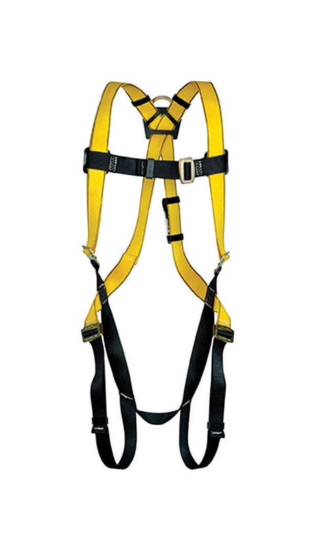 SAFETY WORKS - Safety Works Workman Qwik-Fit Unisex Polyester Safety Harness 400 lb. cap. XL Yellow 1 pc