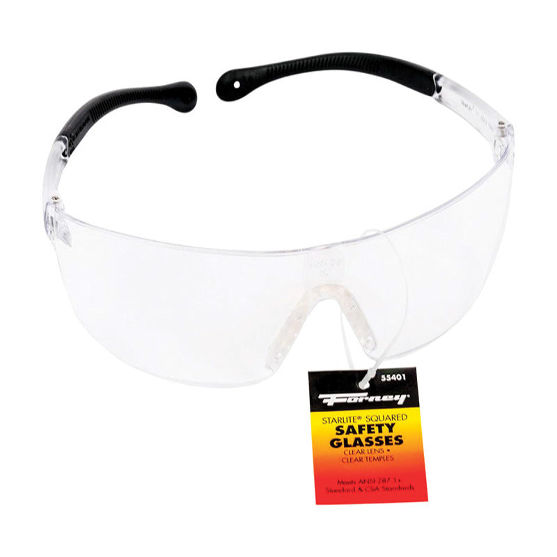 FORNEY - Forney Starlite Squared Safety Glasses Clear Lens 1 pc